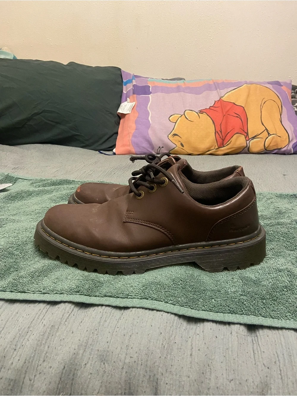 Dr. Martens Men's Brown Leather Derby Shoes